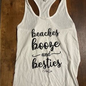 Pepper Lou White Graphic Tank Top